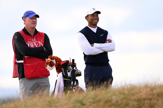 Tiger Woods a kedík Joe LaCava během letošního The Open (foto: GettyImages)
