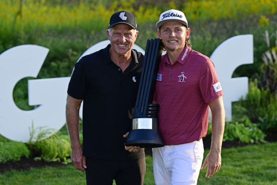 Šéf LIV Golf Greg Norman (vlevo) a Cameron Smith. (Foto: GettyImages)