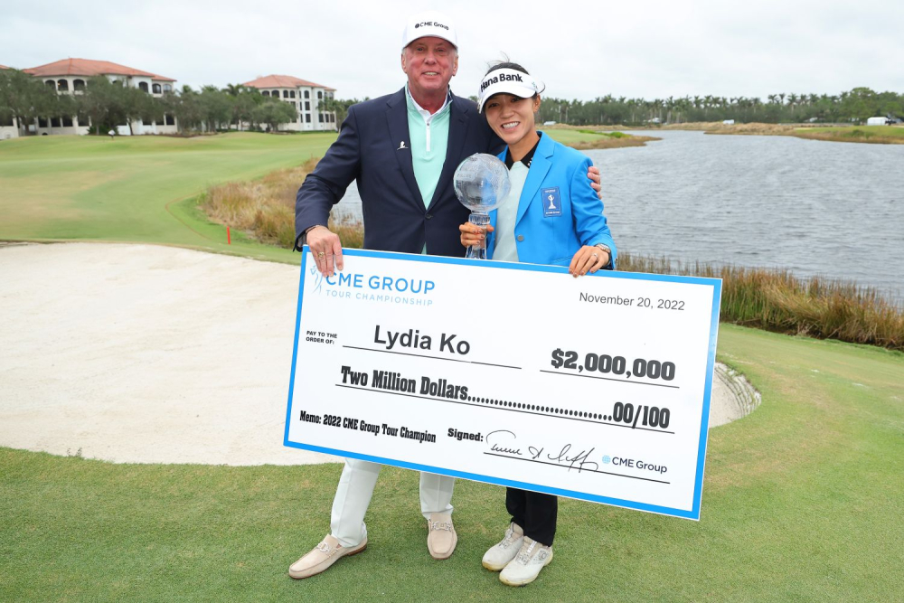 Terry Duffy a letošní vítězka CME Group Tour Championship Lydia Ko (Foto: GettyImages).