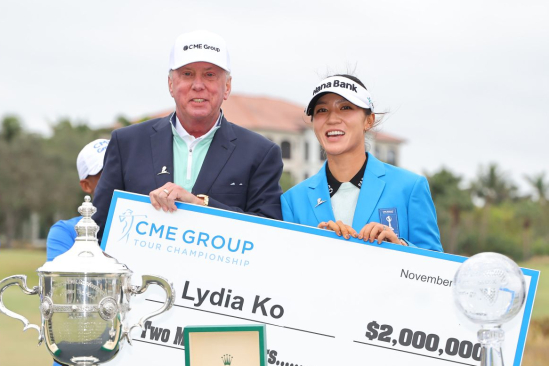 Terry Duffy a letošní vítězka CME Group Tour Championship Lydia Ko (Foto: GettyImages).