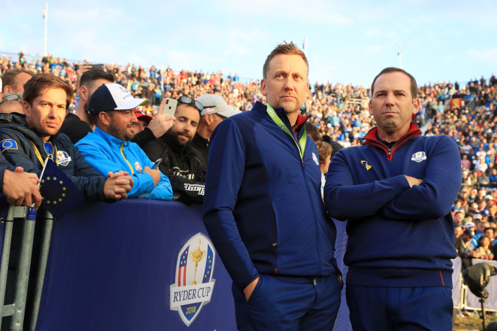 Sergio Garcia a Ian Poulter během Ryder Cupu 2018 (Foto: GettyImages).