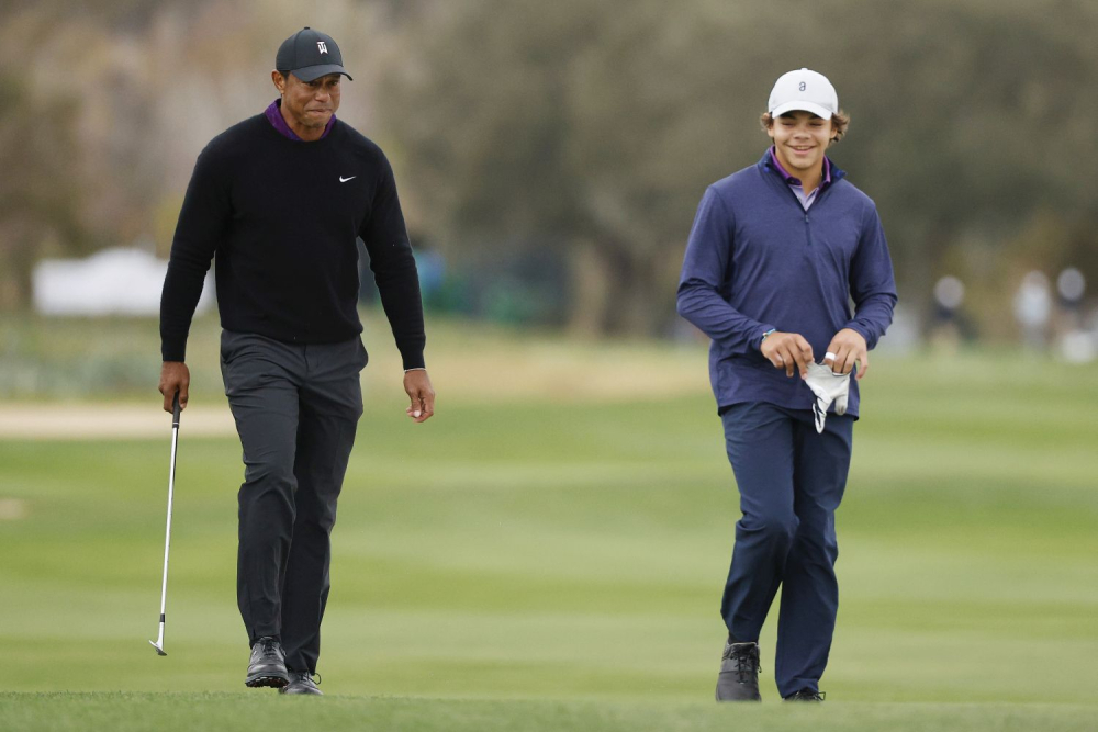 Tiger Woods a Charlie Woods (foto: GettyImages).