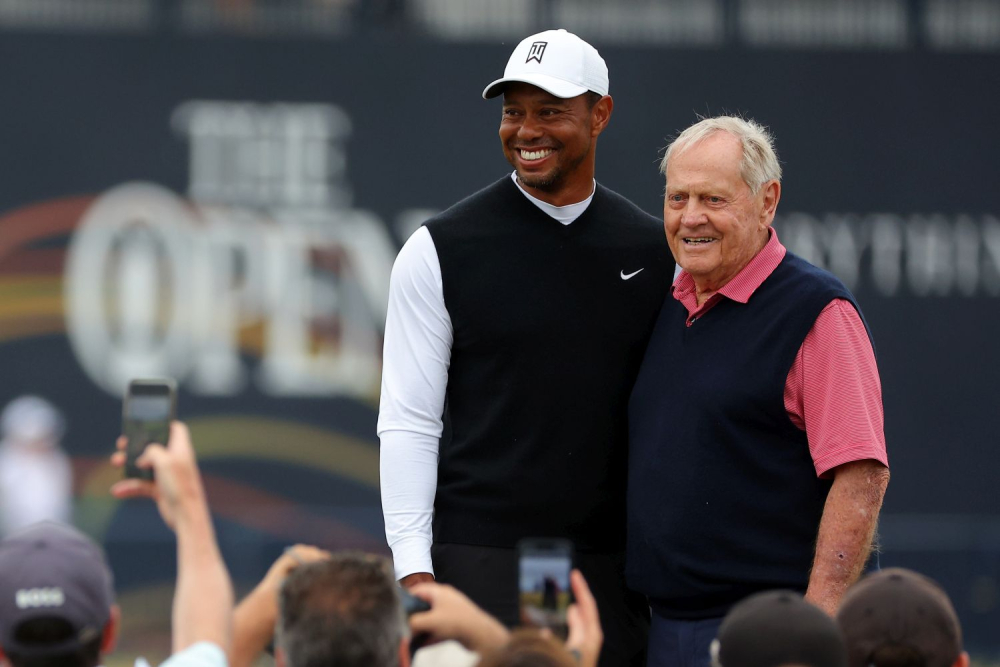Tiger Woods a Jack Nicklaus (foto: GettyImages).