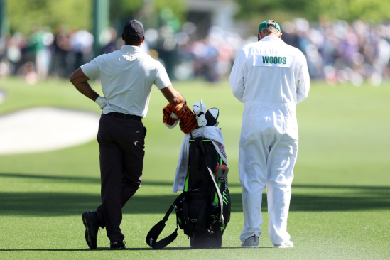 Tiger Woods v tréninkovém kole Masters 2024 (foto: GettyImages).