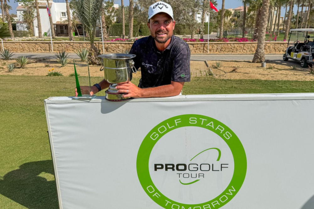 Filip Mrůzek po triumfu v Egyptě (Foto: Pro Golf Tour) Filip Mrůzek po triumfu v Egyptě (Foto: Pro Golf Tour)