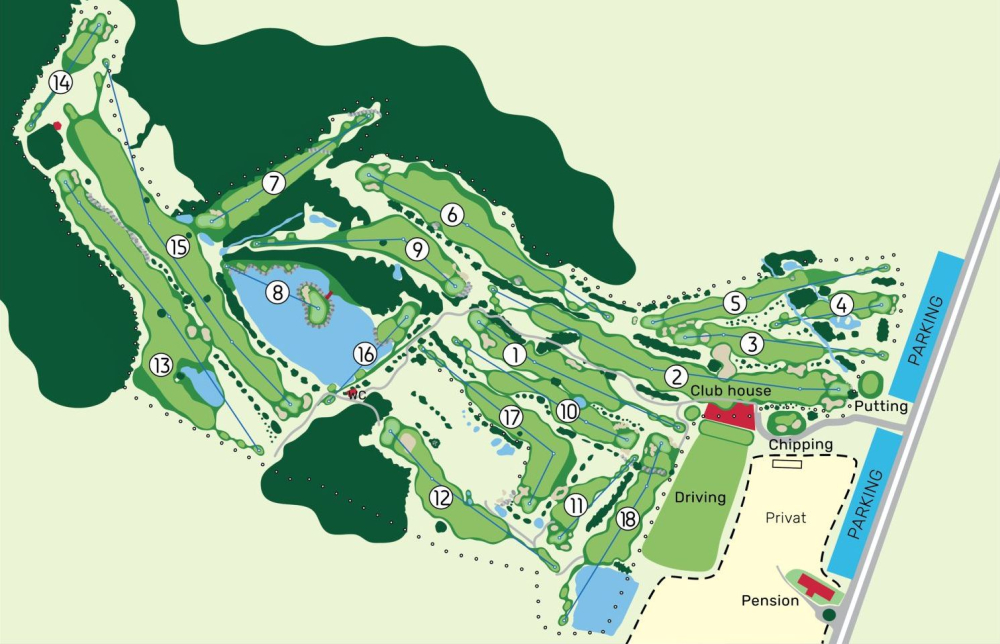 Nový plán hřiště Čertovo břemeno (grafika: Golf Čertovo břemeno).