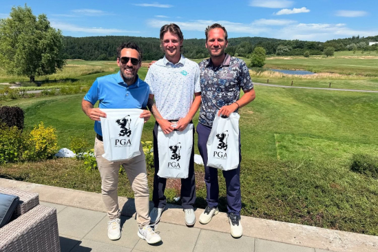 Zleva Ladislav Ťupa, Lukáš Zušťák a Jan Cafourek (foto: PGA of Czech Republic)