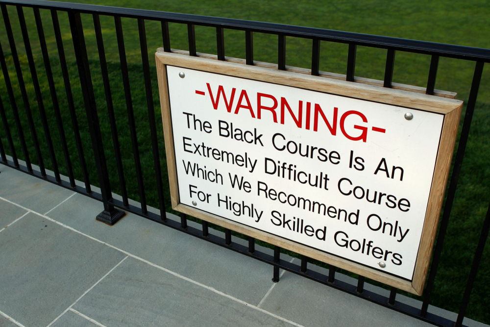 Ikonická cedule na Bethpage Black (Foto: Getty Images) Ikonická cedule na Bethpage Black (Foto: Getty Images)