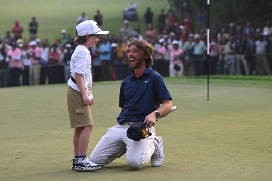 Tommy Fleetwood se synem Frankiem (foto: GettyImages).
