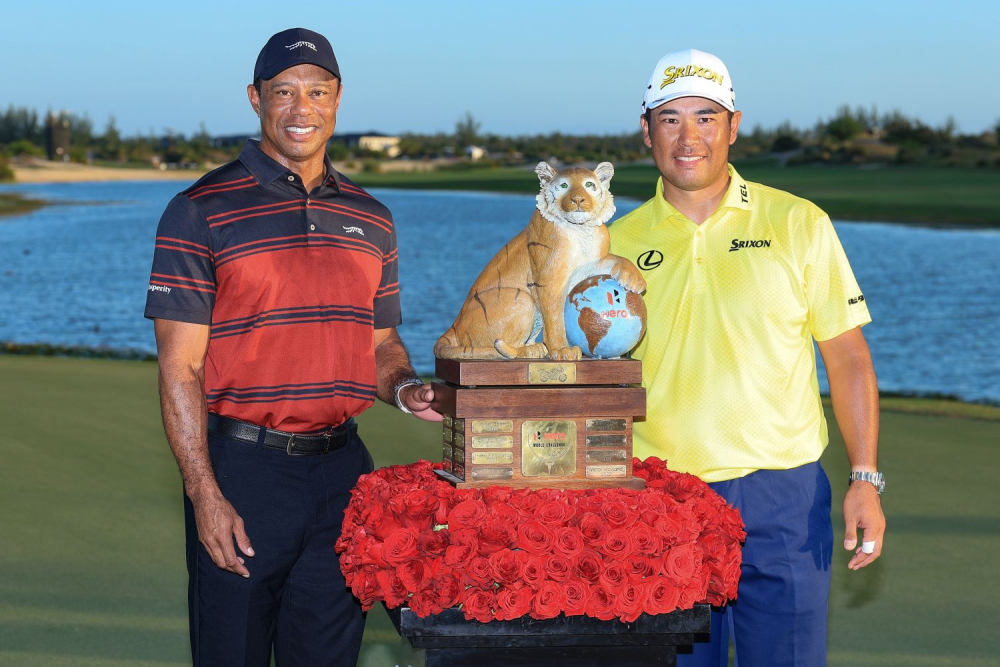 Tiger Woods a Hideki Matsuyama (foto: GettyImages)