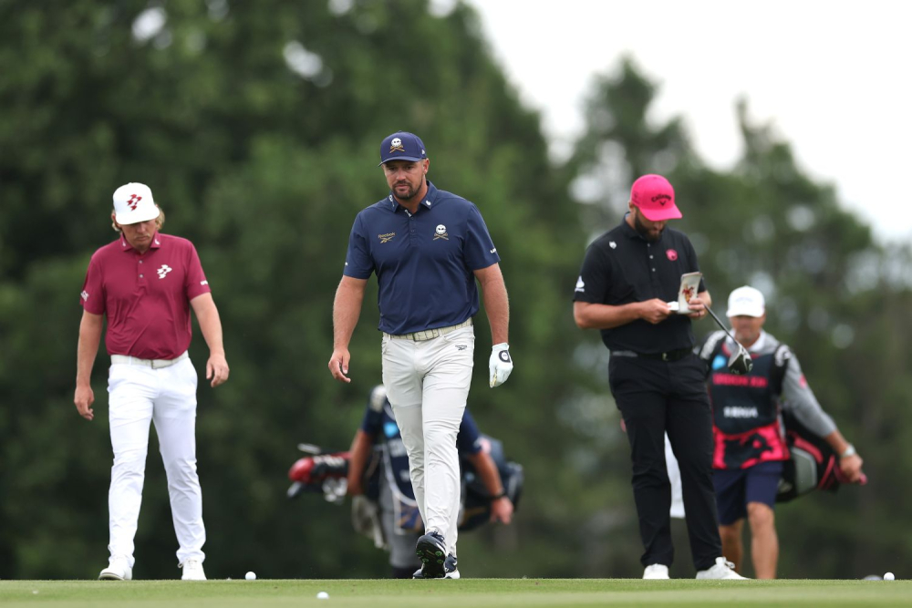 Cameron Smith, Bryson DeChambeau a Jon Rahm (zleva). (Foto: GettyImages).