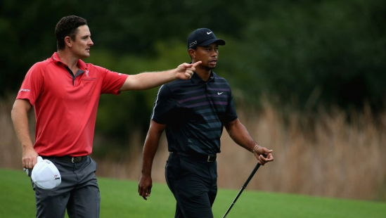 Justin Rose a Tiger Woods