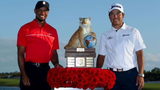 Tiger Woods a Hideki Matsuyama
