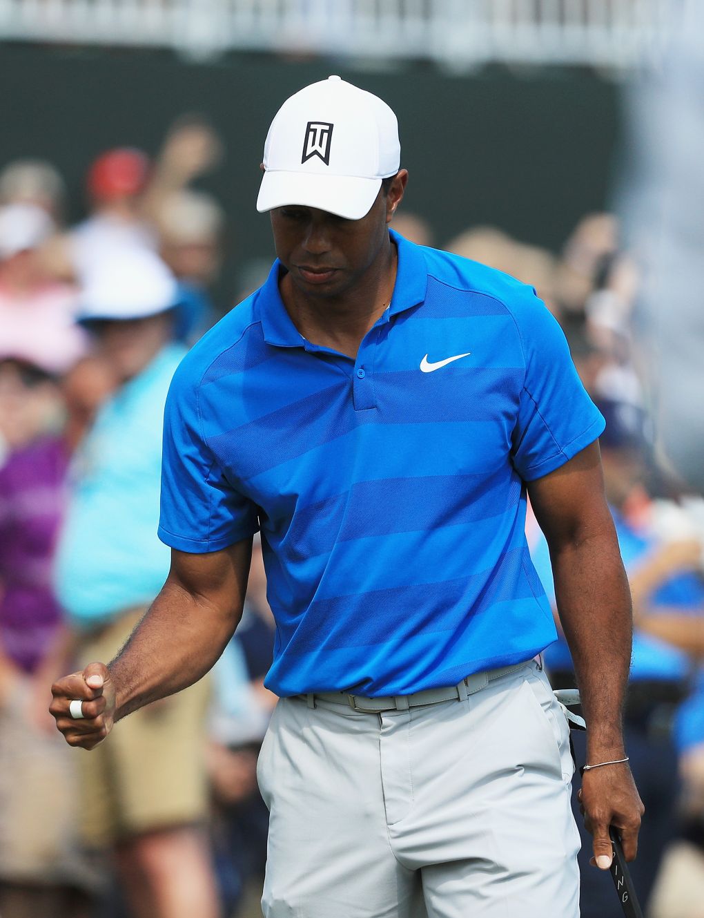 Tiger Woods během 1. kola The Players 2018.