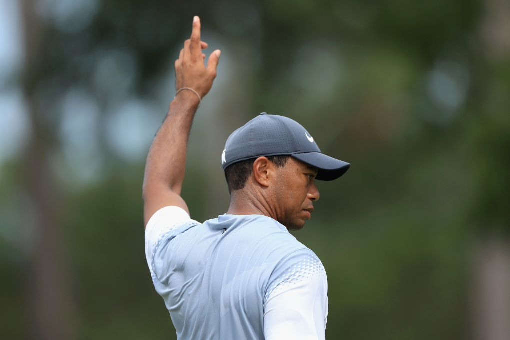 Tiger Woods během 3. kola The Players 2018.