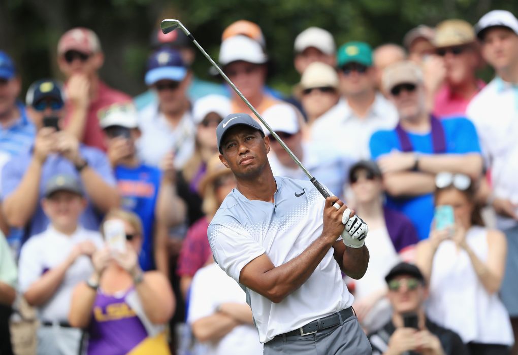 Tiger Woods během 3. kola The Players 2018.