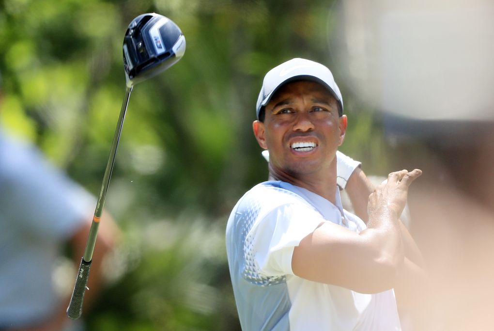 Tiger Woods během 3. kola The Players 2018.