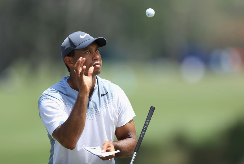 Tiger Woods během 3. kola The Players 2018.