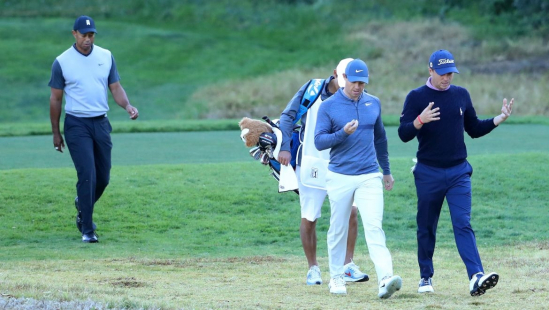 Tiger Woods, Rory McIlroy a Justin Thomas