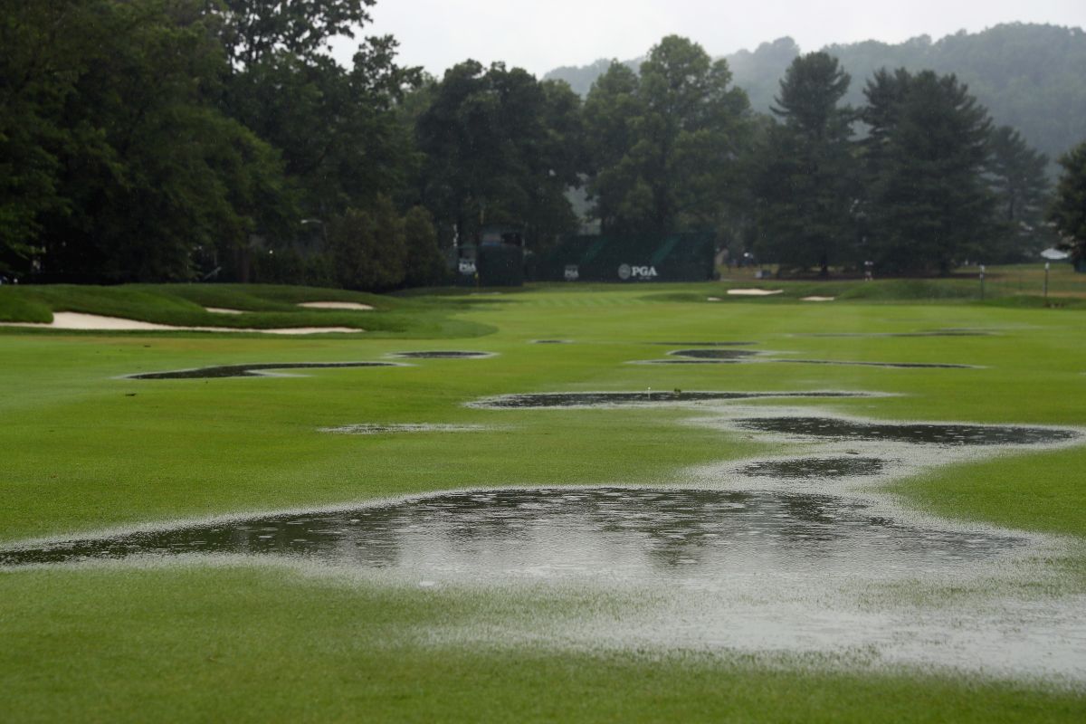 Momentka z 2. kola PGA Championship v Baltusrolu.