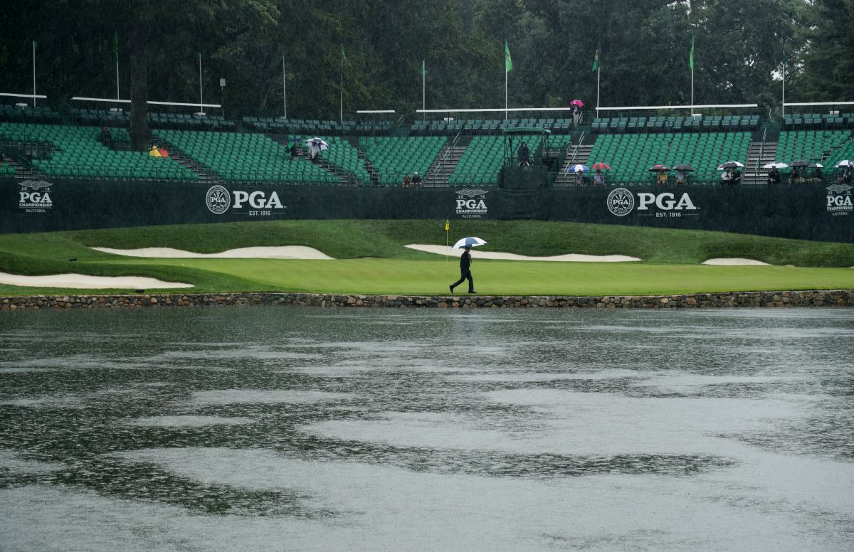 Momentka z 2. kola PGA Championship v Baltusrolu.