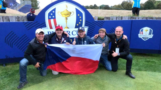 Česká vlajka na Ryder Cupu