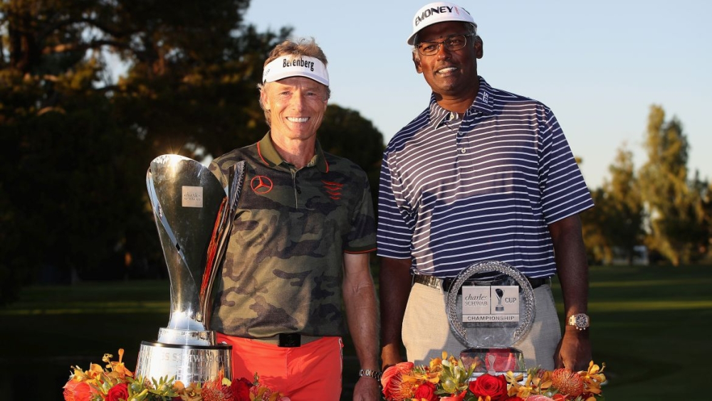 Bernhard Langer a Vijay Singh