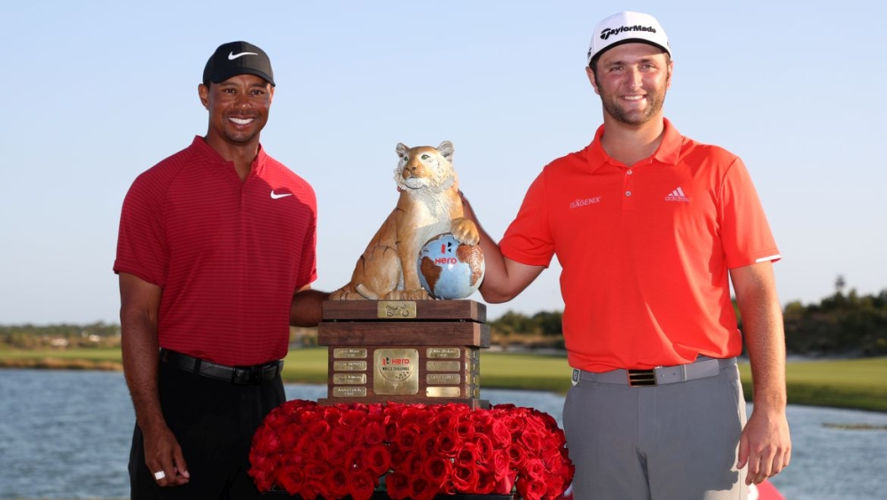 Jon Rahm a Tiger Woods