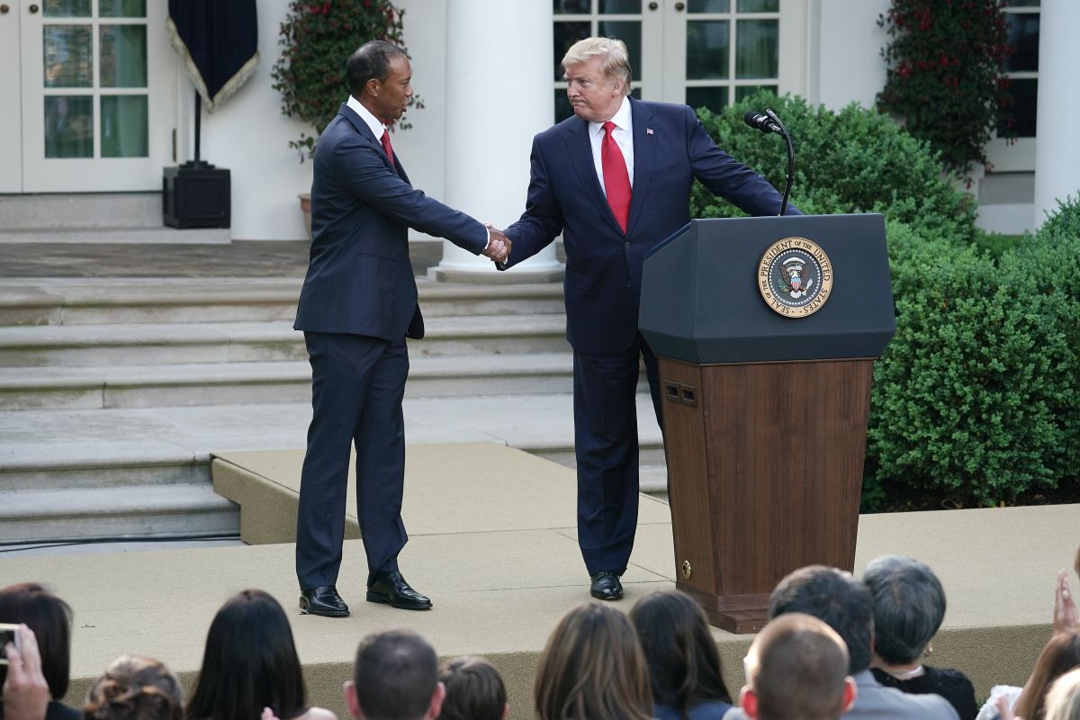 Tiger Woods a Donald Trump