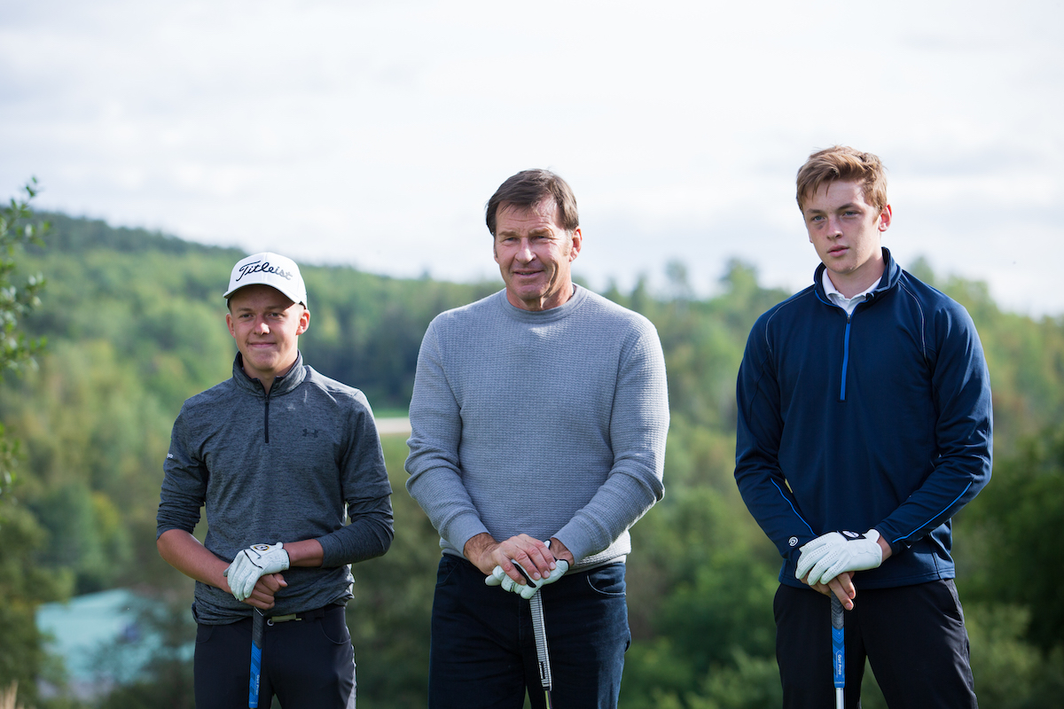 Sir Nick Faldo s českými juniroy