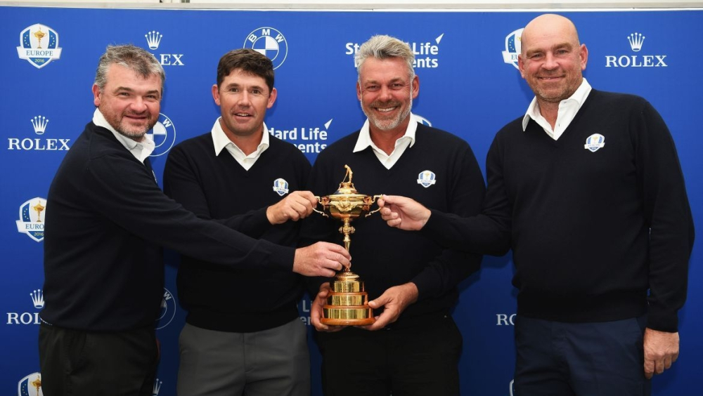 Paul Lawrie, Padraig Harrington, Darren Clarke a Thomas Bjorn