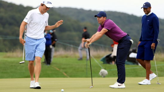 Justin Thomas, Rory McIlroy a Tiger Woods