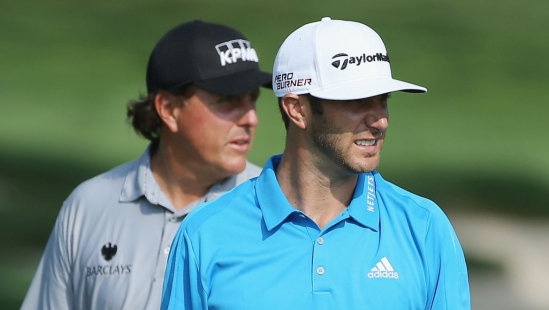 Dustin Johnson a Phil Mickelson