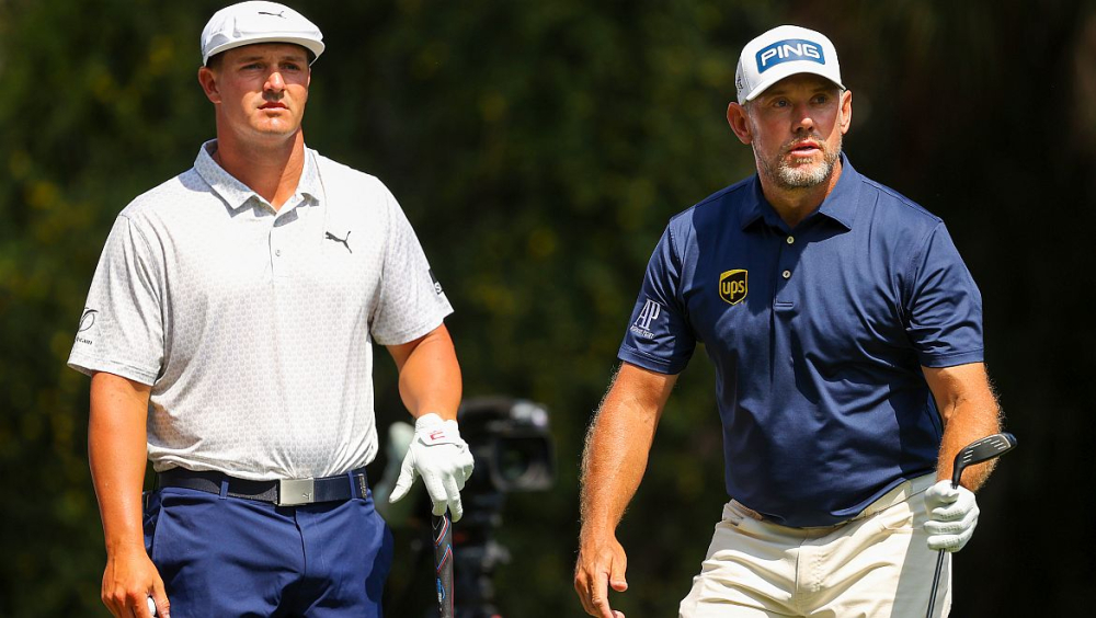 Bryson DeChambeau a Lee Westwood