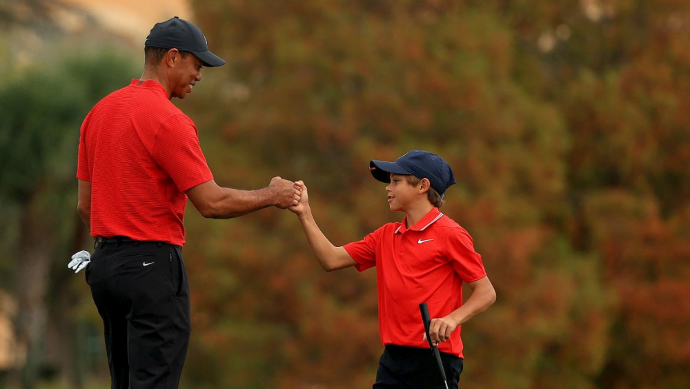 Tiger Woods a jeho syn Charlie