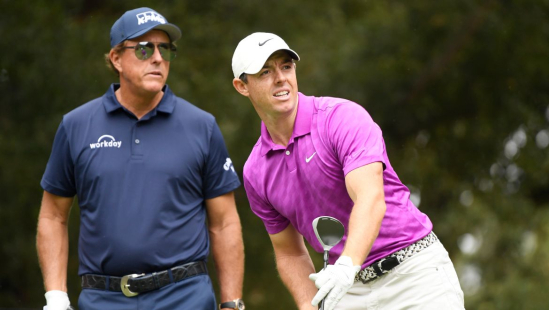 Phil Mickelson a Rory McIlroy