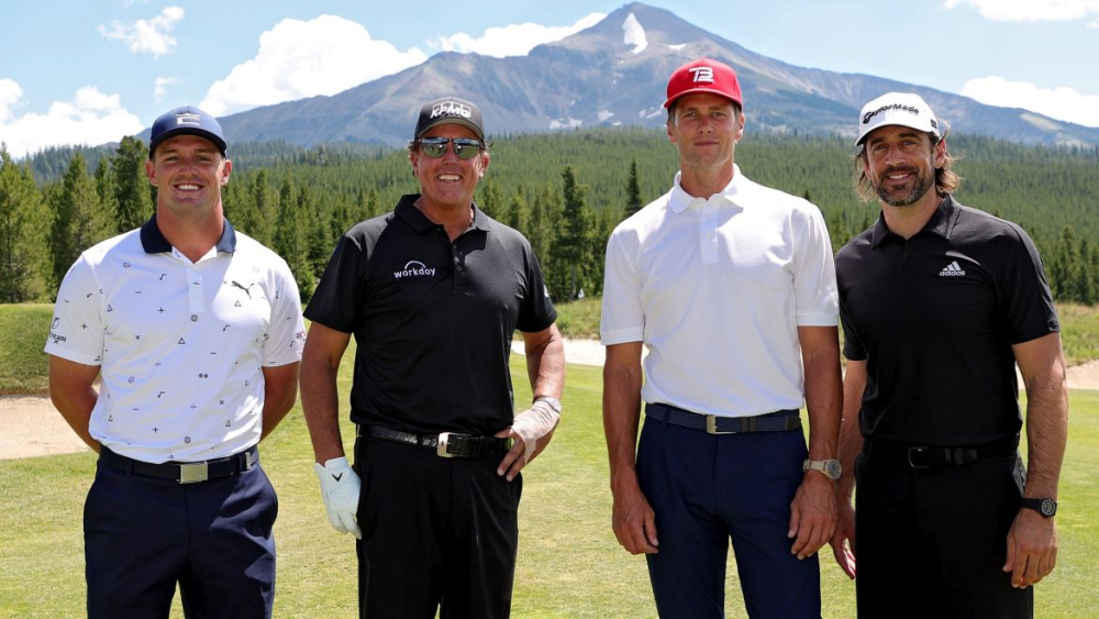 Bryson DeChambeau, Phil Mickelson, Tom Brady a Aaron Rodgers