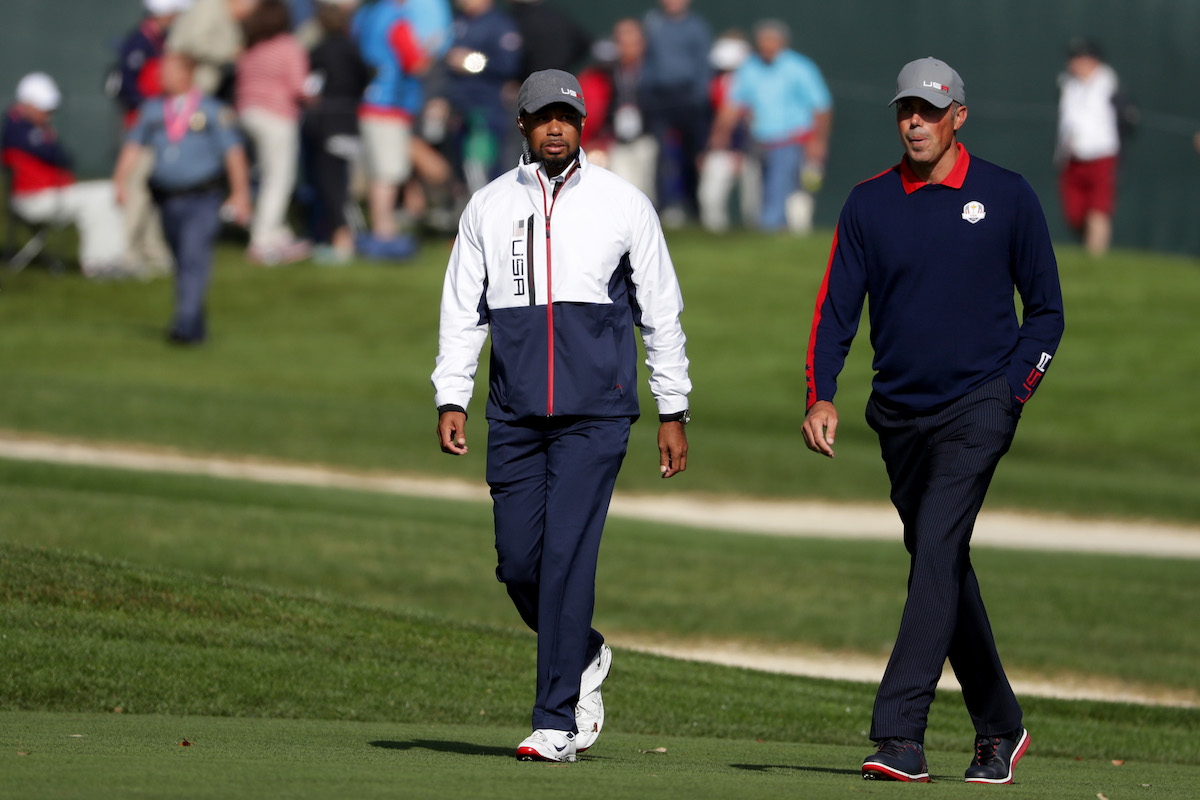 Tiger Woods a Matt Kuchar