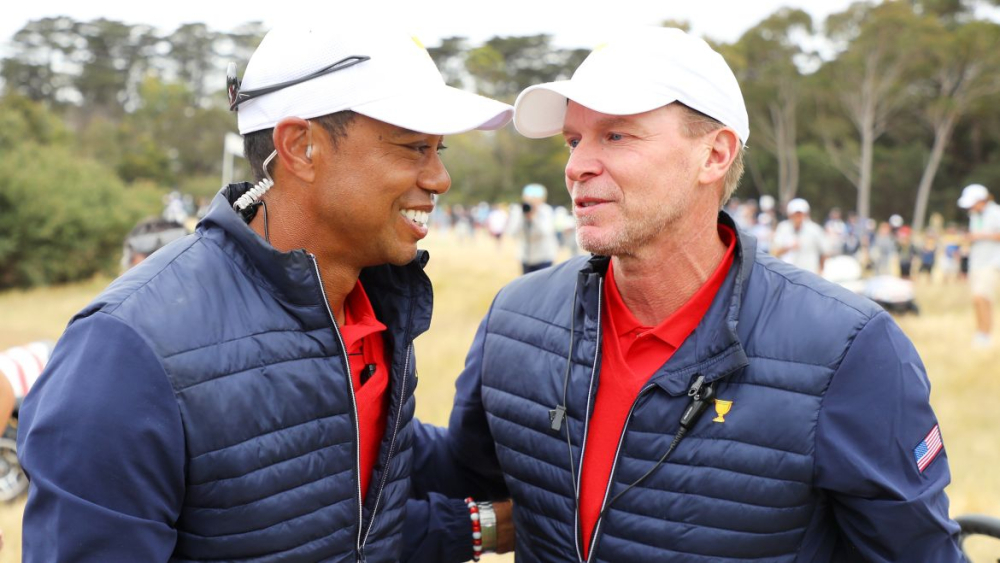 Tiger Woods a Steve Stricker