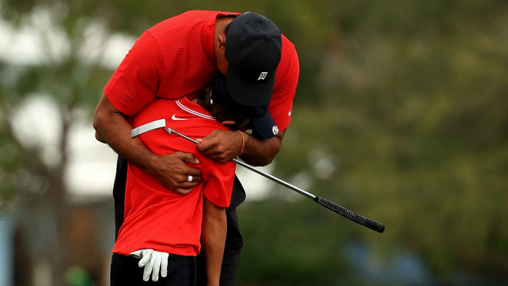 Tiger Woods a jeho syn Charlie