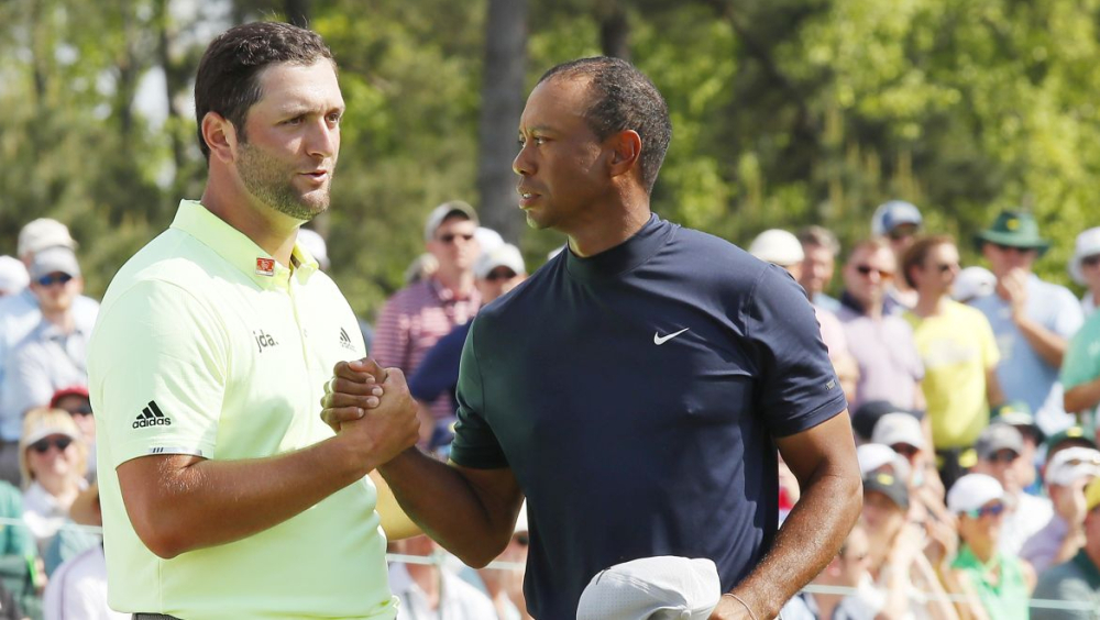 Jon Rahm a Tiger Woods